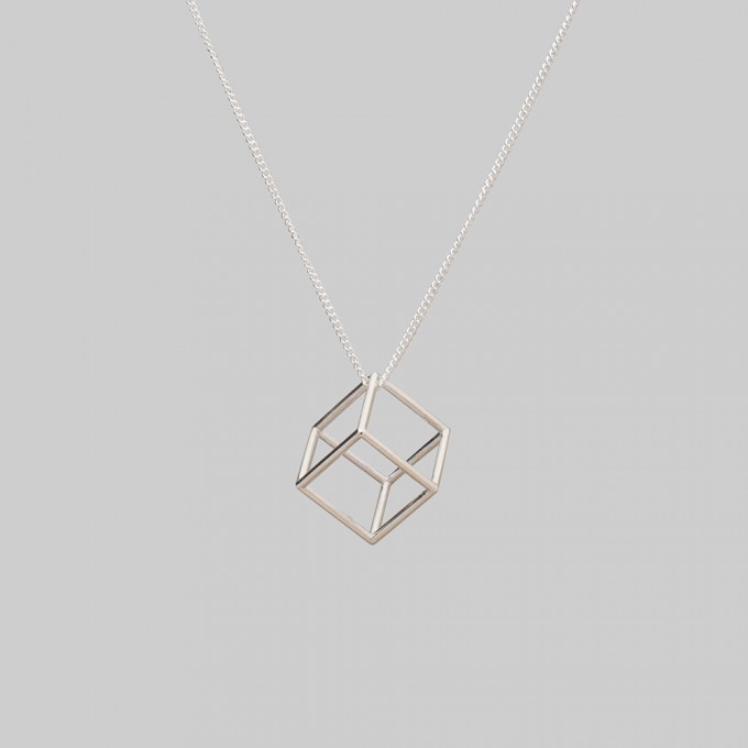 Teresa Gruber Anhänger "platonic solids- Hexaeder", 925 Silber