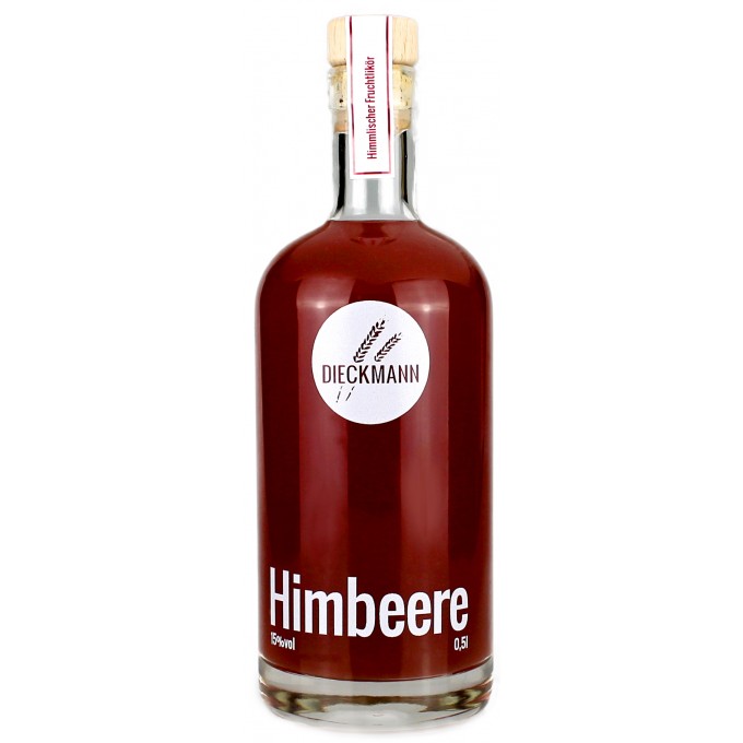 Weizenbrennerei & Likörmanufaktur Dieckmann Himbeere - Fruchtlikör LIKÖR 15%vol., 0,5l