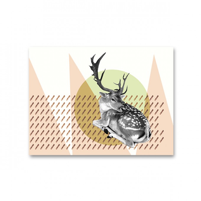 ZEITLOOPS "Hirsch", Fineartprint, 45x60cm