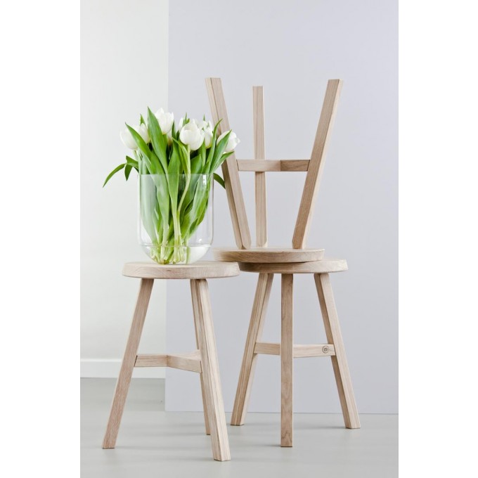 Designhocker "Lia" aus Massivholz (Weißöl) - Anton Doll Holzmanufaktur
