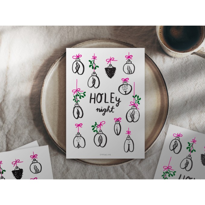 typealive / Weihnachtskarten 4er Set / Holey Night