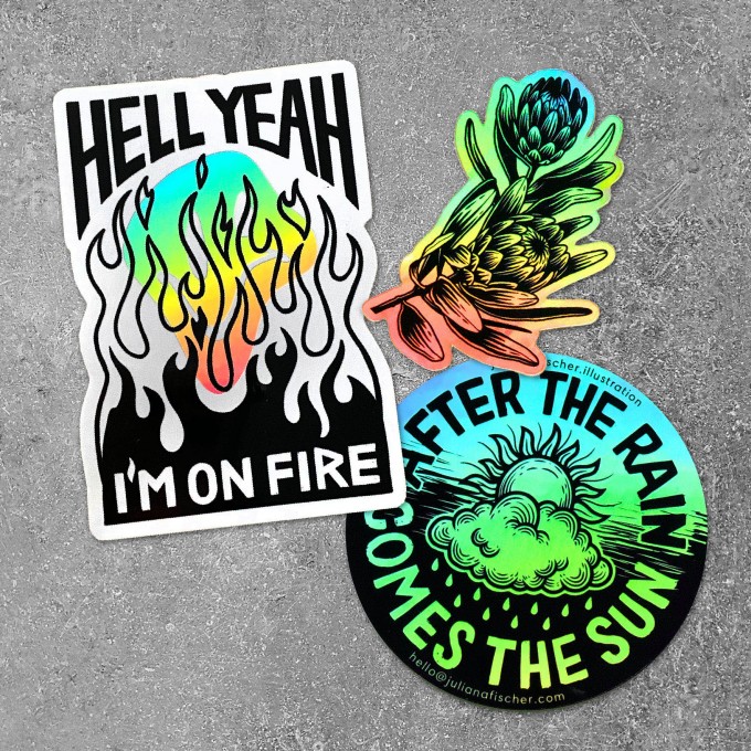 Juliana Fischer - Holographische Sticker - 3er Set