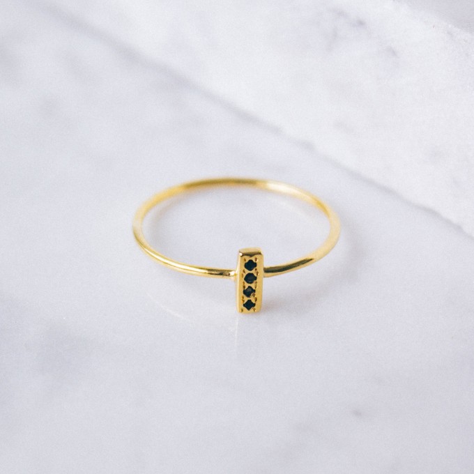 iloveblossom FOUR-STEP BAR RING // gold