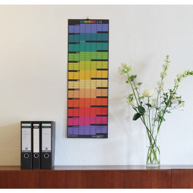 REGENBOGEN | Geburtstagskalender | Ewiger Kalender | Immerwährender Kalender | Limitierte Auflage