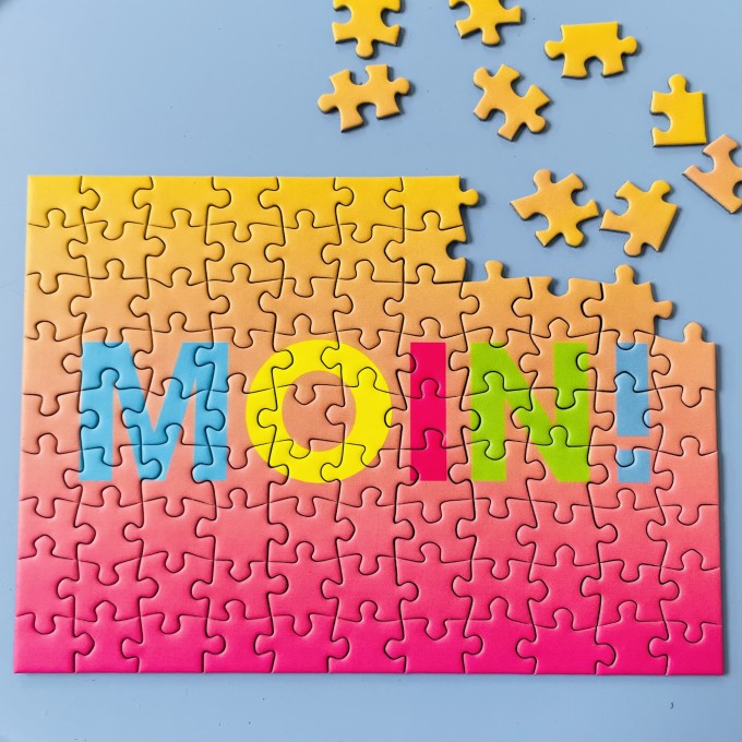 SUNSHINE PUZZLES, POSTKARTE MIT MINI PUZZLE, 99 TEILE PUZZLE