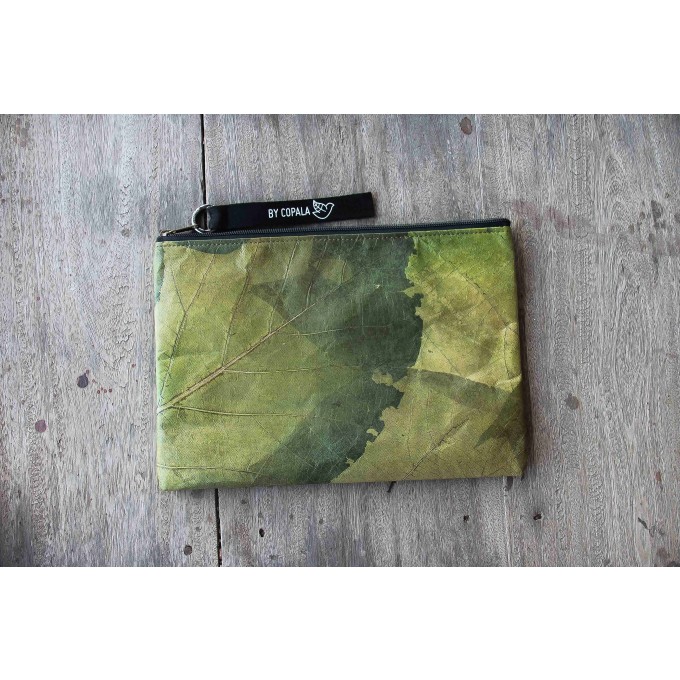Laptop-Hülle 13" - 14" Zoll aus laminierten Blättern in grün BY COPALA