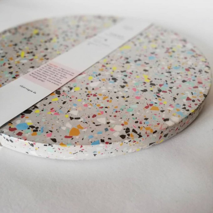 Terrazzo Untersetzer Grau / objet vague