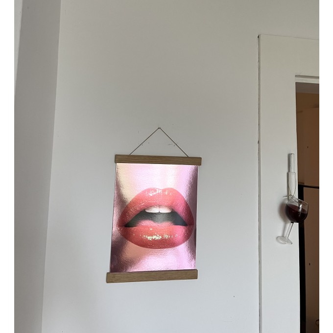 KISU CHROME - A4 Chrome Poster – Red / Pink