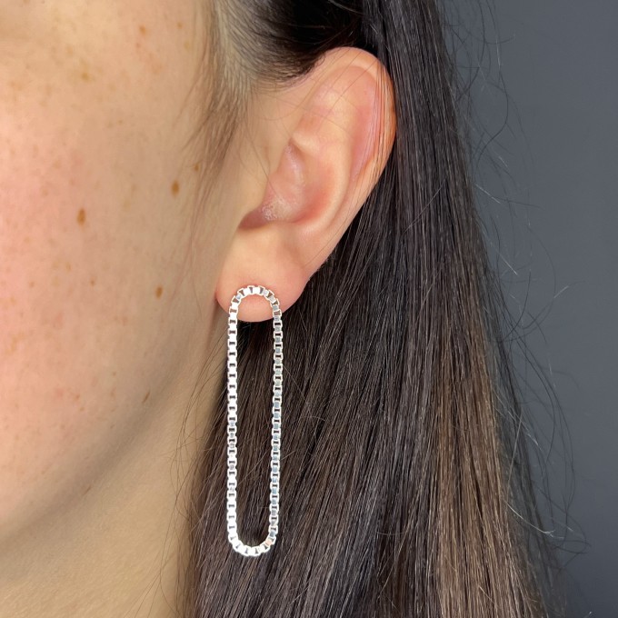 Teresa Gruber Ohrringe
"Zero" lang
925 Silber