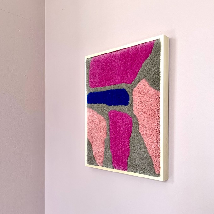 Gerahmter Wandteppich - FORMS PINK // Rosa Rauscher