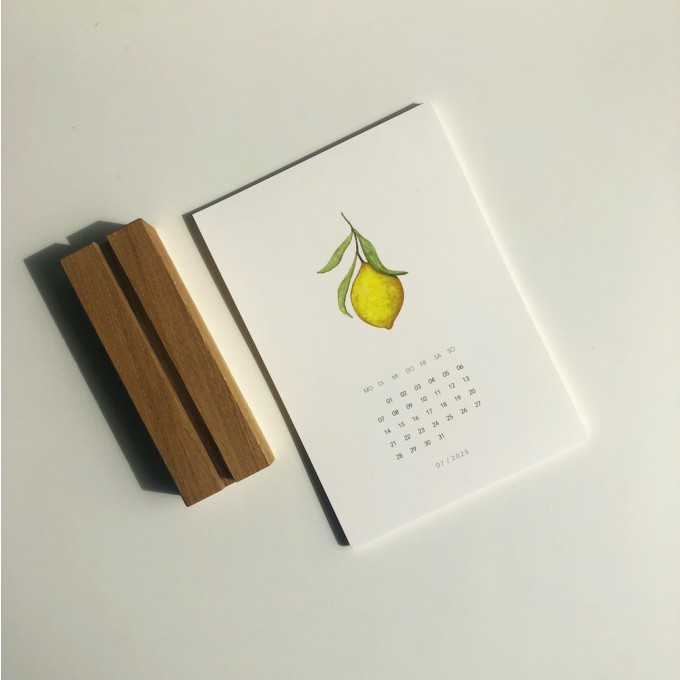 Pflanzenkalender 2026 mit Holzhalterung - SANS.