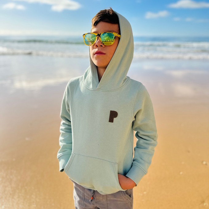 Kids Fun Hoodie "Pistachio 1" mit Zwei Austauschbaren Patches | PHILOSOPHIE