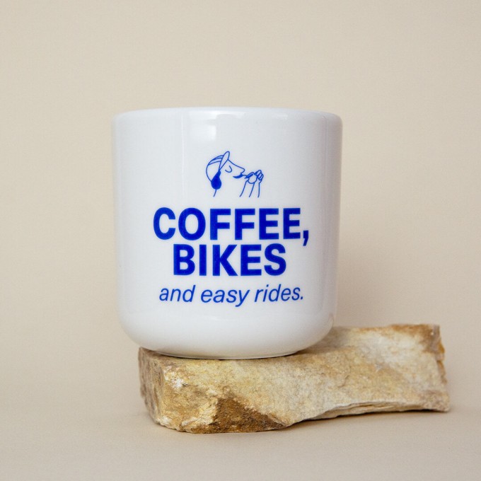 Coffee, bikes & easy rides Porzellanbecher – studio ciao