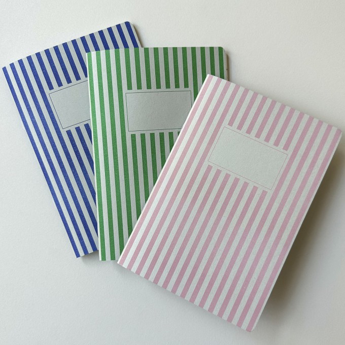 Notizbuch Dreierpack Streifen – HERR & FRAU RIO