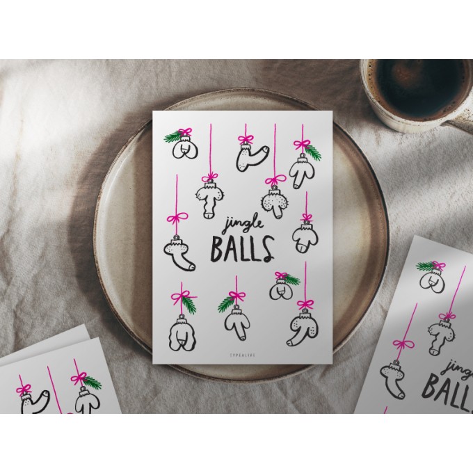 typealive / Weihnachtskarten 4er Set / Jingle Balls