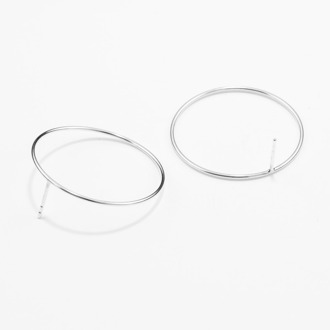 Jonathan Radetz Jewellery ,Stecker SPIRAL 30mm, Silber 925