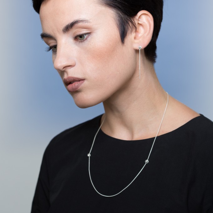 Jonathan Radetz Jewellery, Kette SPHERE, Länge 55cm, Silber 925