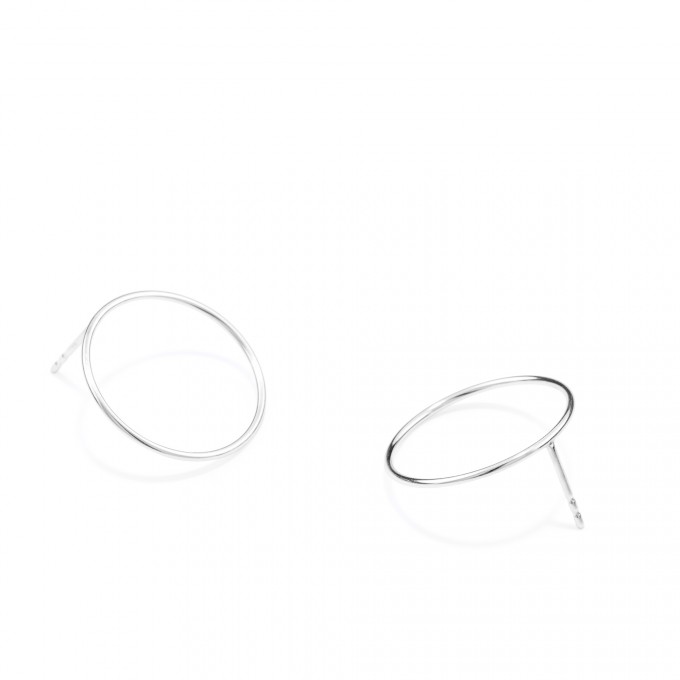 Jonathan Radetz Jewellery, Stecker SPIRAL 20, Silber 925, Sterlingsilber, Durchmesser 20 mm, Handmade in Germany