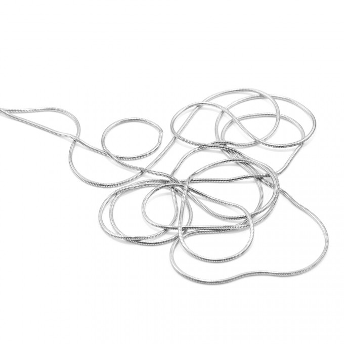 Jonathan Radetz Jewellery, Kette snakeENDLESS, Silber 925, Sterlingsilber, Länge 120 cm, nahtlos, Handmade in Germany