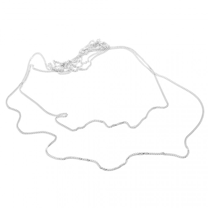 Jonathan Radetz Jewellery, Kette rawENDLESS, Silber 925, Sterlingsilber, Länge 120 cm, nahtlos, Handmade in Germany