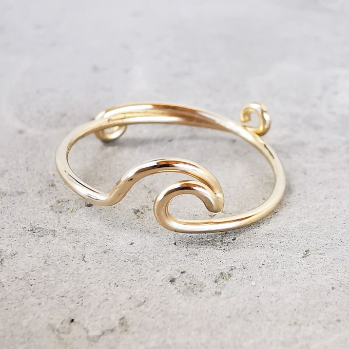 Wellenring, größenverstellbar - in Sterling Silber und (Rosé) Gold Filled - KIZZU Schmuck