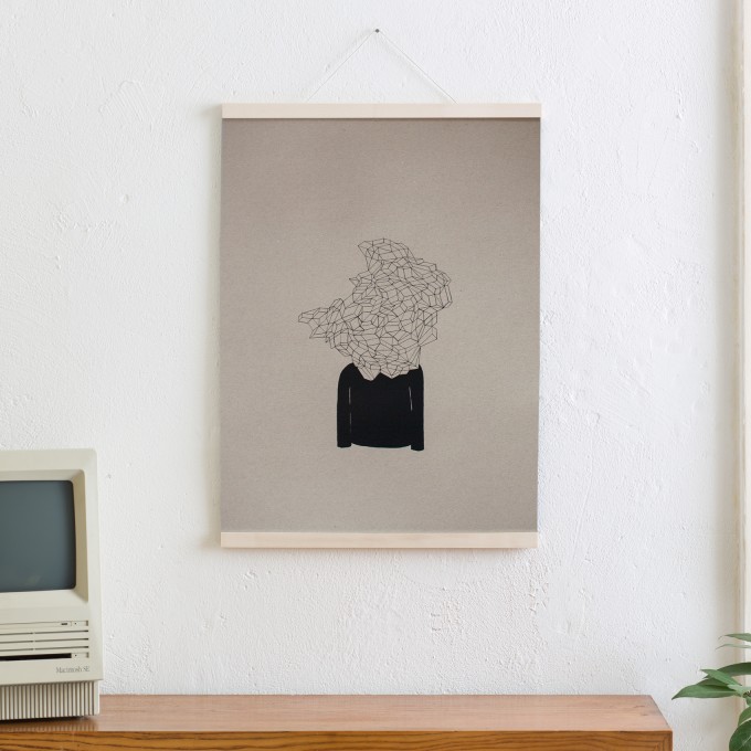 KLEINWAREN / VON LAUFENBERG Set / Monsieur Visionaer Poster + Magnetische Posterleiste Ahorn A2