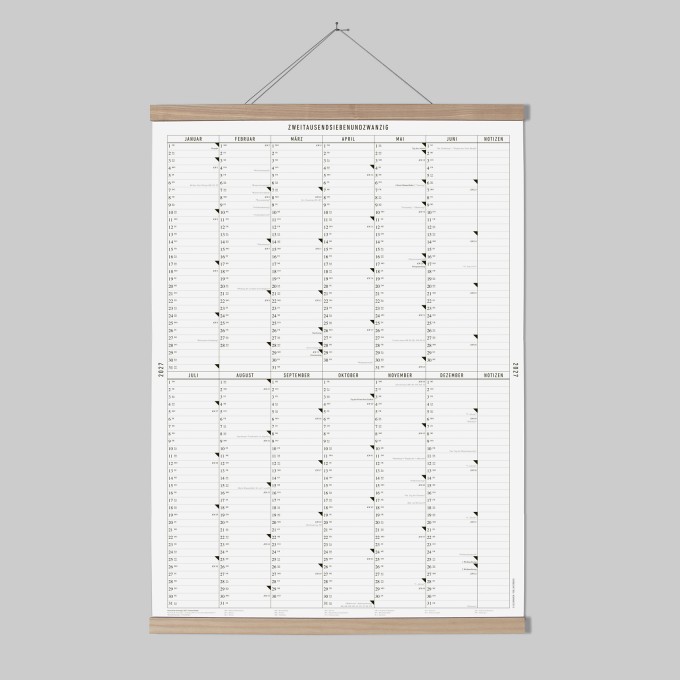 KLEINWAREN / VON LAUFENBERG Der A1 Wandkalender 2027 mit Posterleiste