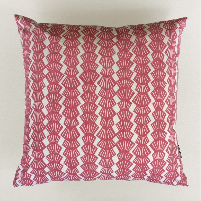 Print now - Riot later ● Kissen Shelly altrosa, Stoffsiebdruck