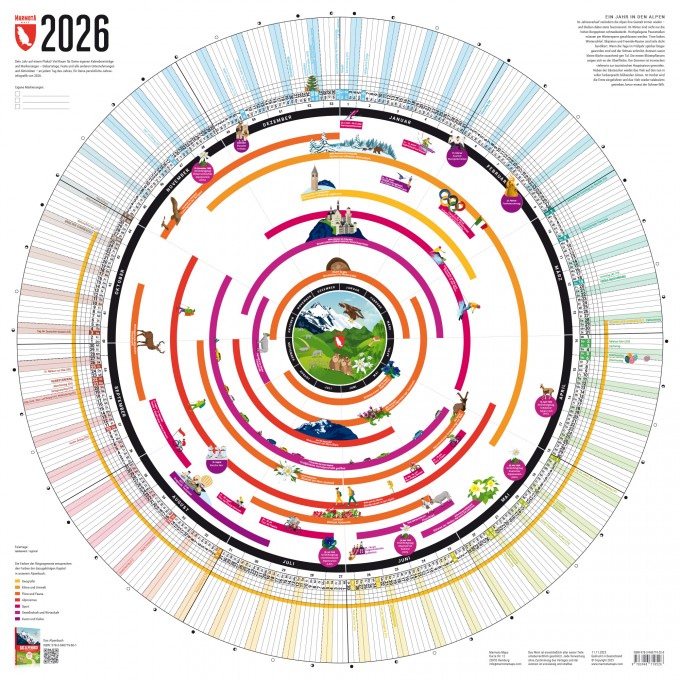 Jahreskalender 2026 – Marmota Maps