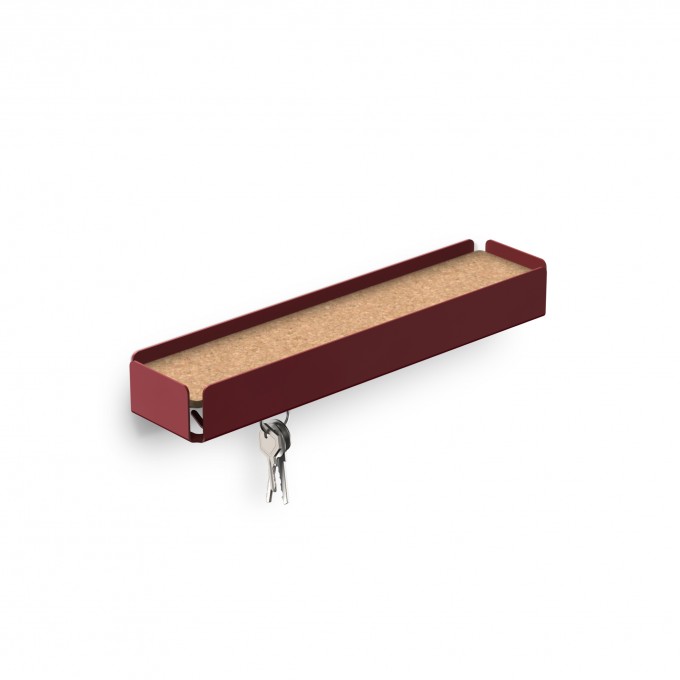 Key-Box Schlüsselbrett Weinrot / Kork