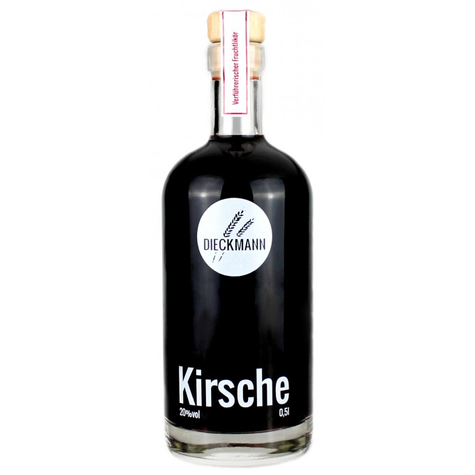 Weizenbrennerei & Likörmanufaktur Dieckmann Kirsche - Fruchtlikör LIKÖR 20%vol., 0,5l