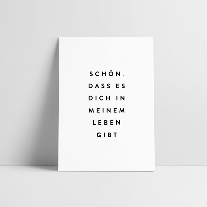 Love is the new black - Postkarte "in meinem Leben"