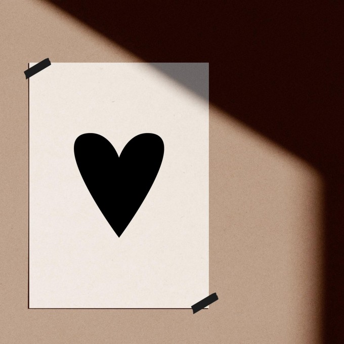 Love is the new black — Poster "HEART", Din A4 Format