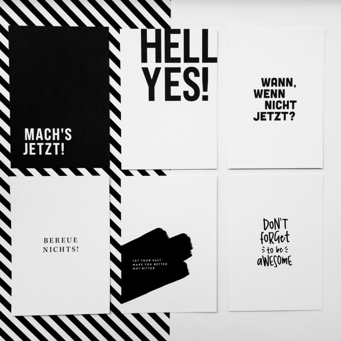 Love is the new black – Postkarten-Set "Motivation"