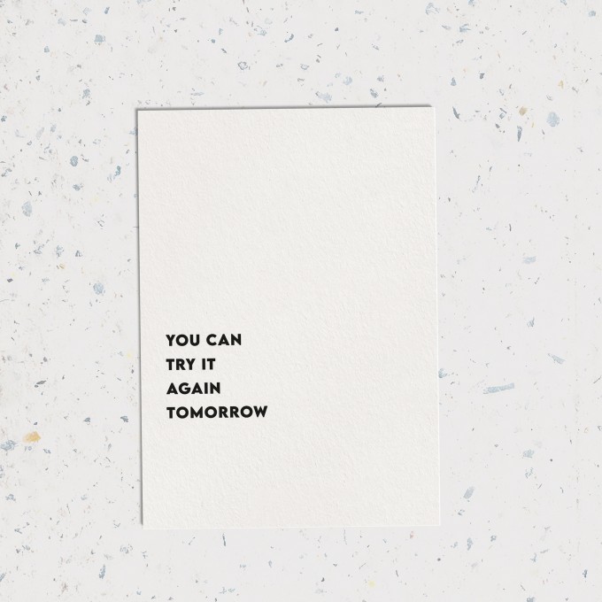 Love is the new black - Postkarte "Try it again" 