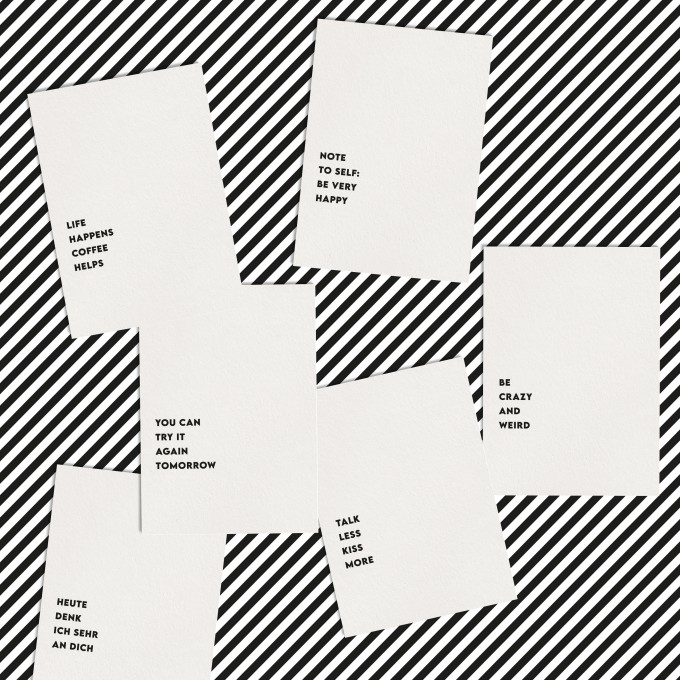 Love is the new black - Postkarten-Set "Minimal"