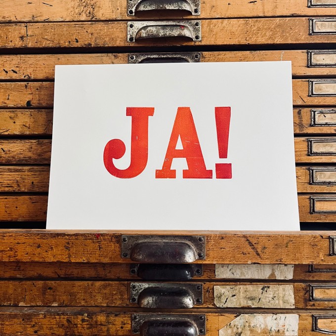 JA!
Letterpress von papelami