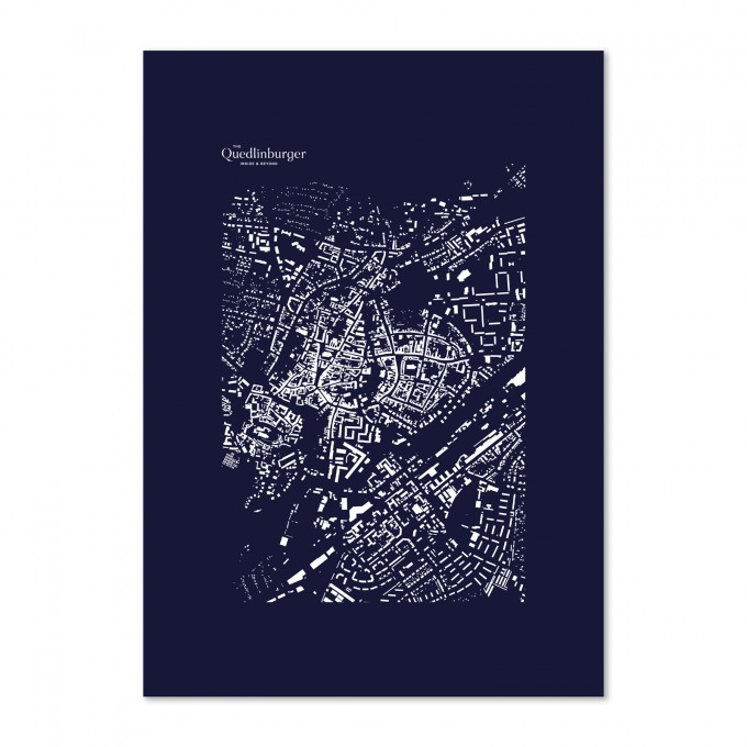 Siebdruck Schwarzplan // Limitierte Print Edition (50 x 70) // The Quedlinburger