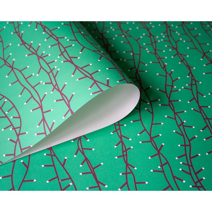 Geschenkpapier Lichterkette, 3 Bogen // Papaya paper products