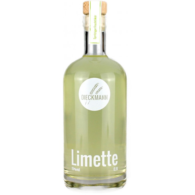 Weizenbrennerei & Likörmanufaktur Dieckmann Limette - Fruchtlikör LIKÖR 15%vol., 0,5l