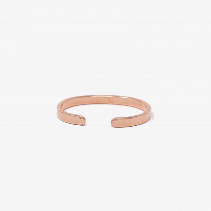 Lois Mathar – Armband massiv Kupfer, breit, 6 mm