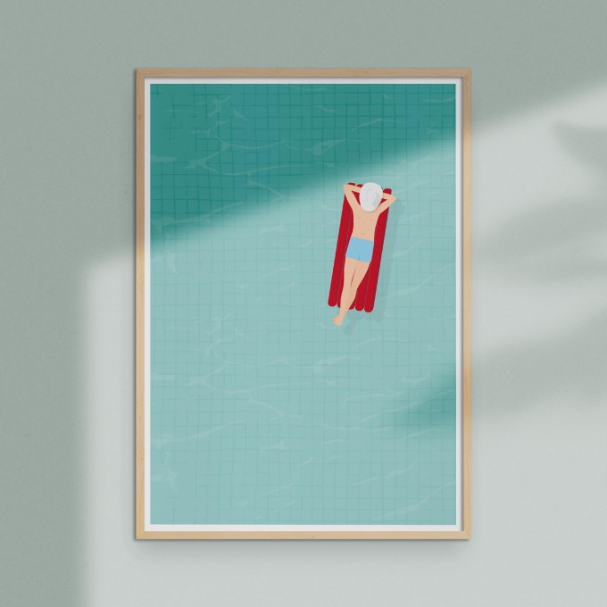 Amy & Kurt Berlin A4 Artprint "Luftmatratze"