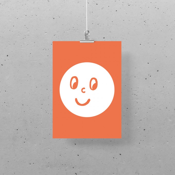 Postkarte – Print (DIN A5), Funny Faces 01