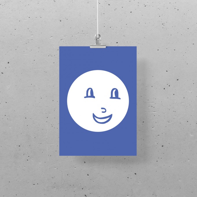 Postkarte – Print (DIN A5), Funny Faces 02