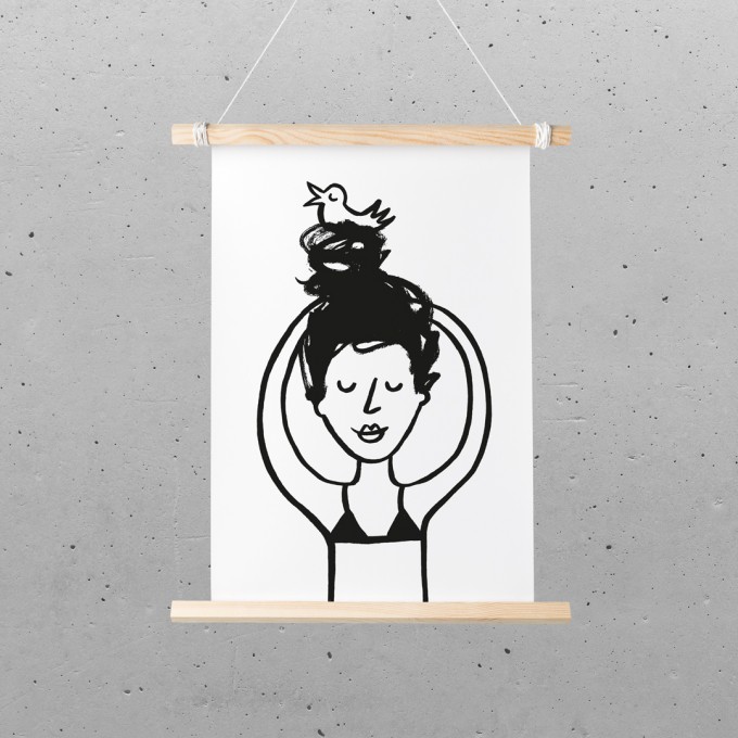 Postkarte – Print (DIN A5), Vogelnest