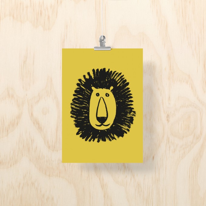 Postkarte – Print (DIN A5), Löwe
