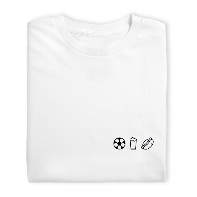 Charles / Shirt Fussball, Bier, Bratwurst / 100% Biobaumwolle / Fair Wear zertifiziert 