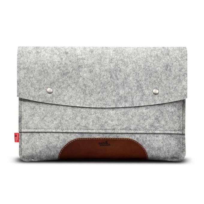 Pack & Smooch MacBook Air 13" /NEO (M5 Max) Sleeve Hampshire 100% Merino Wollfilz (Mulesing-frei), Pflanzlich gegerbtes Leder