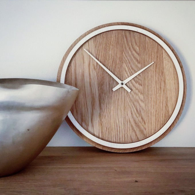 OTONO-DESIGN Wanduhr Madera Eiche 