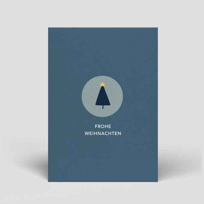 Postkarte - Weihnachten - Tannenbaum im Kreis - Nr. 5 - Naturbedacht